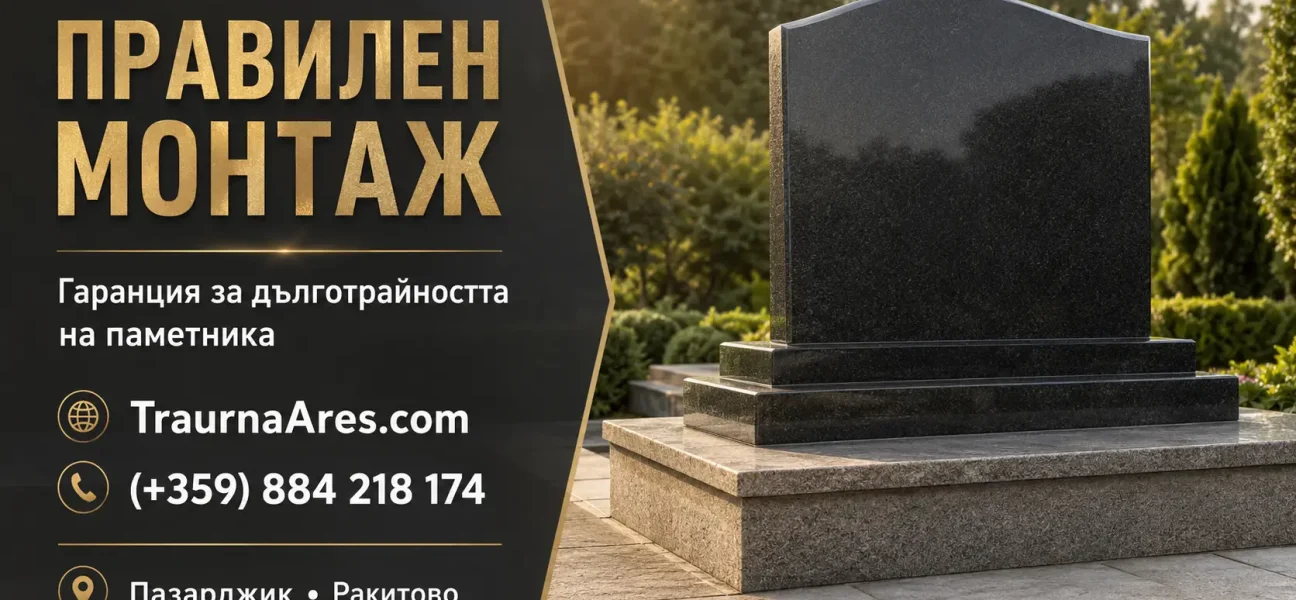 Правилен монтаж Гаранция за дълготрайността на паметника TraurnaAres.com
