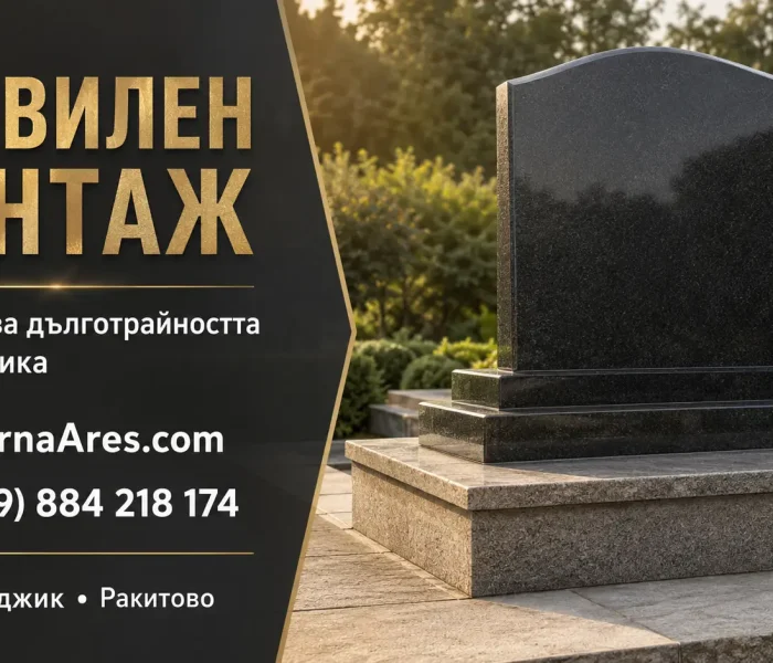 Правилен монтаж Гаранция за дълготрайността на паметника TraurnaAres.com