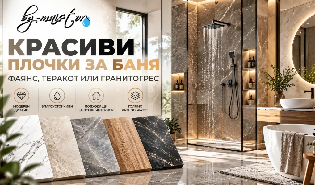 Красиви плочки за баня фаянс, теракот, гранитогрес BG-MAISTOR.COM