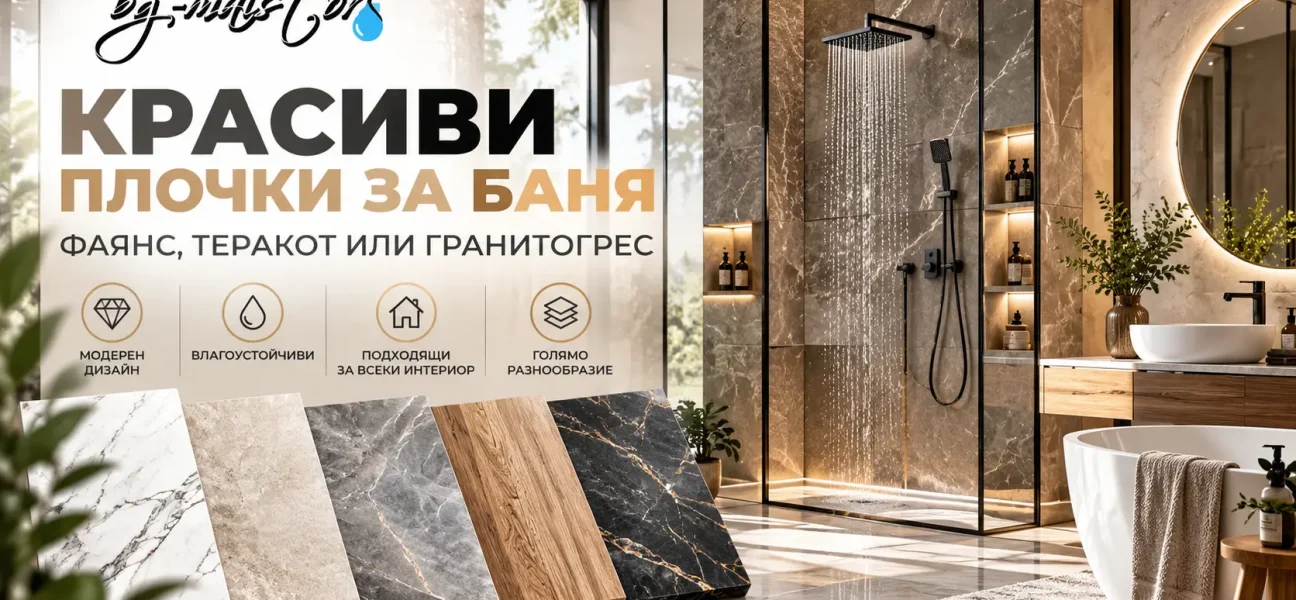 Красиви плочки за баня фаянс, теракот, гранитогрес BG-MAISTOR.COM